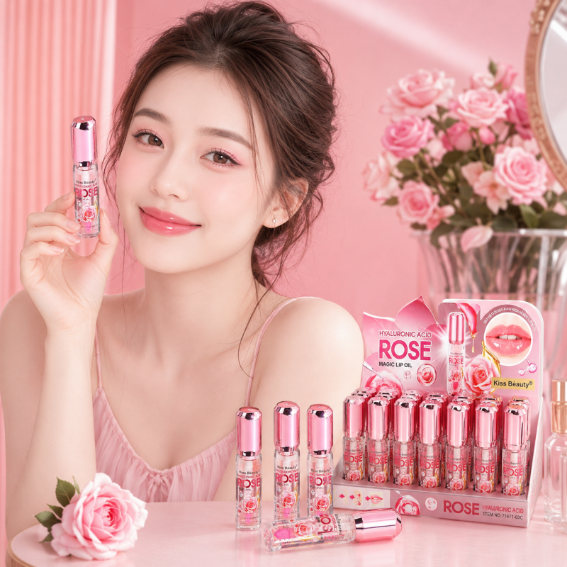 Hyaluronic Acid ROSE Magic Lip Oil - Gallery Image