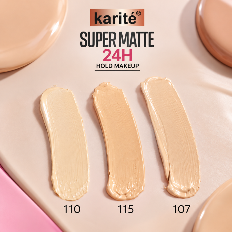 Karite Super Matte 24H Hold Makeup (Foundation-Shade 115) - Gallery Image